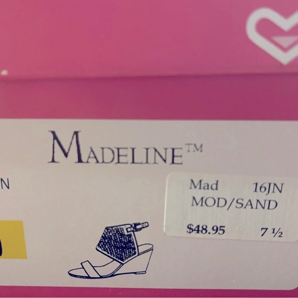 NEW Madeline Bohemian Wedge Tan Sandal Size 8.5 - Picture 9 of 9